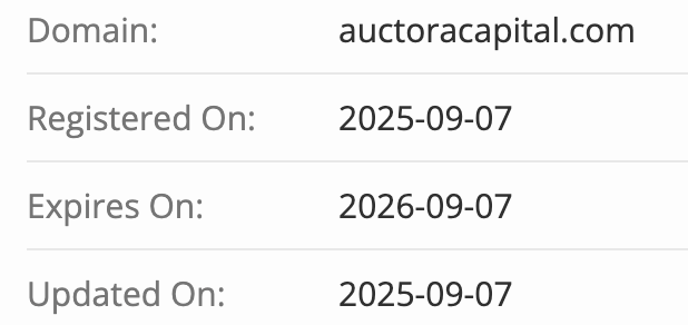 Auctora Capital домен