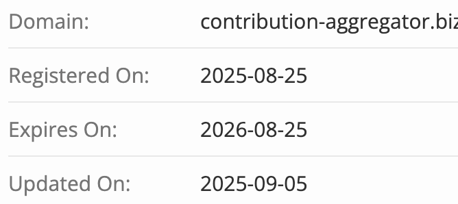 Contribution Aggregator  домен