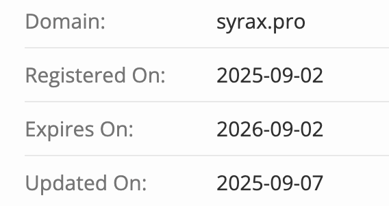 домен Syrax