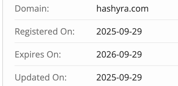 домен HASHYRA