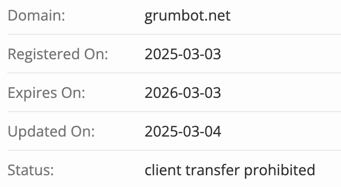 домен GrumBot