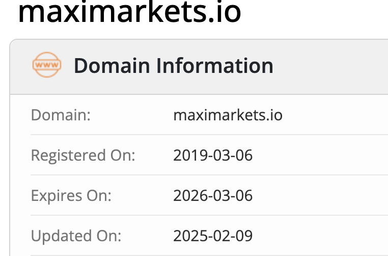 MaxiMarkets домен