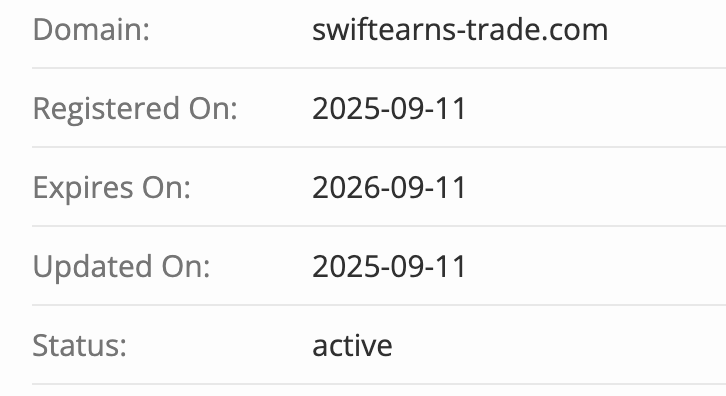 домен Swiftearns-trade