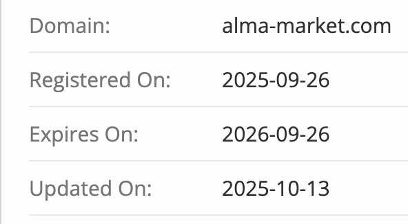 домен ALMA MARKET