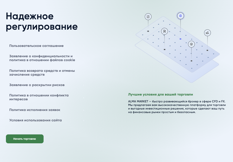 инфо о платформе ALMA MARKET