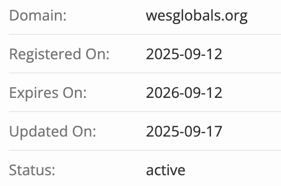 домен WESGLOBAL