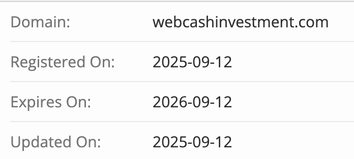 домен WebCash Investment