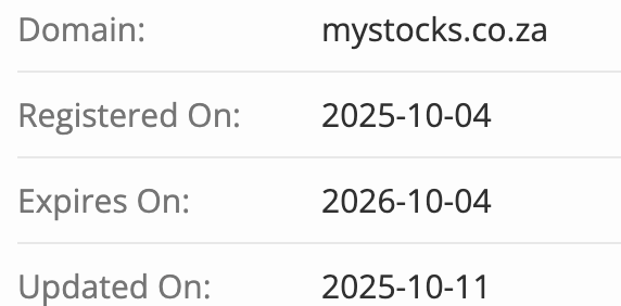 домен Mystocks