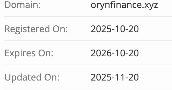 домен Oryn Finance