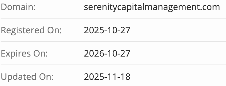 домен Serenity Capital Management