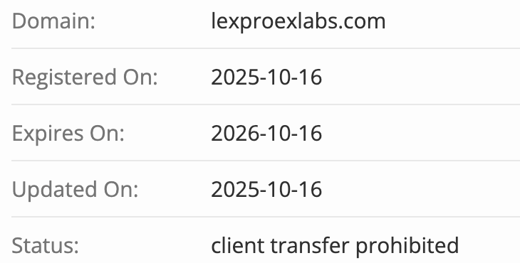 домен Lexproex Labs