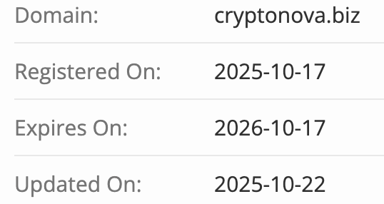 домен Crypto Nova