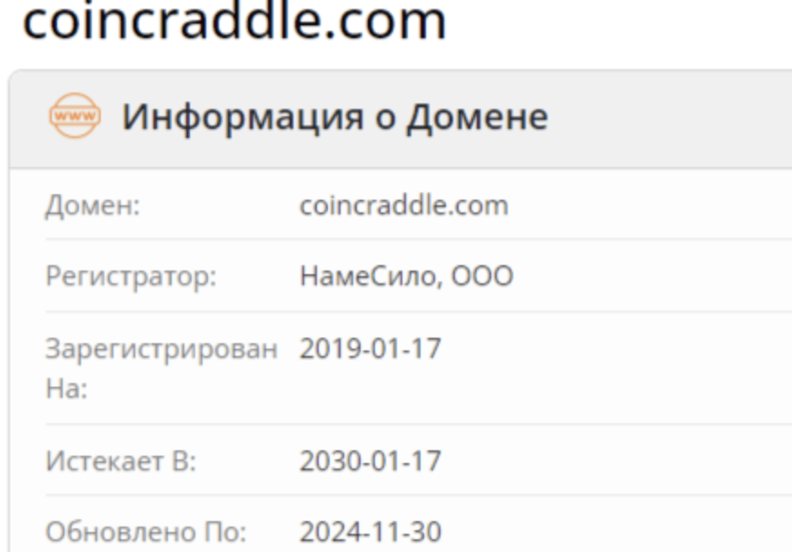 домен CoinCraddle