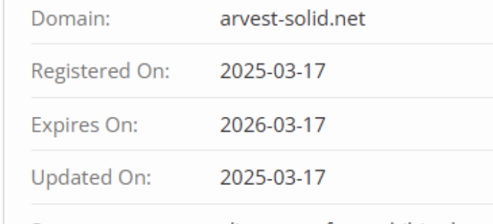 домен Arvest Solid